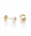 Pendientes Perlas Estrellas Oro