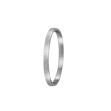 Alianza de plata plana satinada 2mm