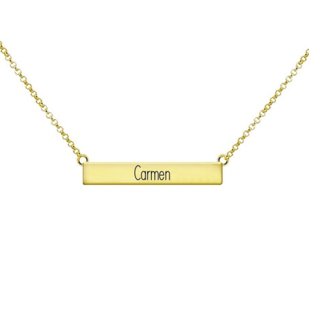 Collar rectángulo dorado carmen