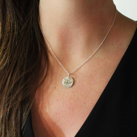 Coronavirus choker in silver