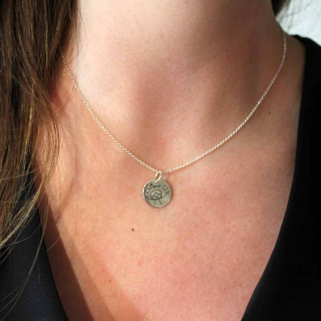 Collar mama te quiero en plata