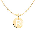Gold Initial Medal Pendant