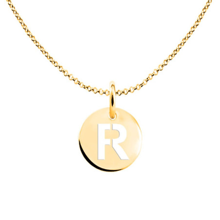 Gold letter R choker