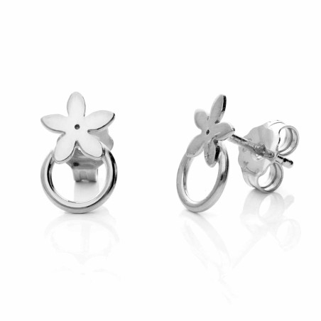 Silver jasmine earring