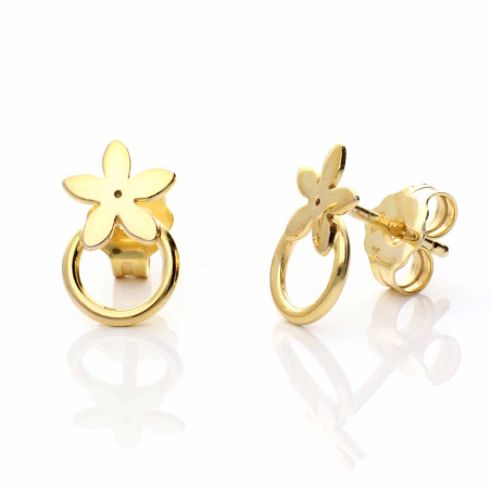 Gold jasmine earrings