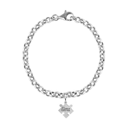 Silver puzzle bracelet