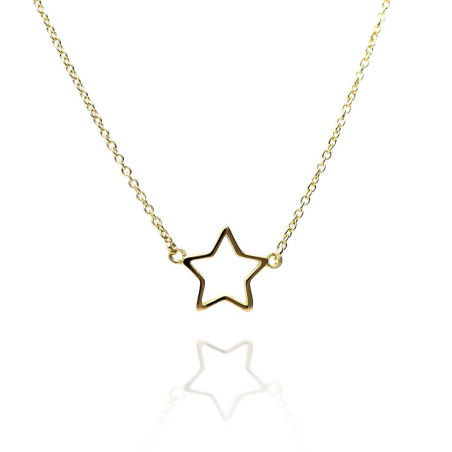 Gold Profile Star Necklace