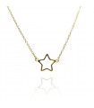 Gold Profile Star Necklace