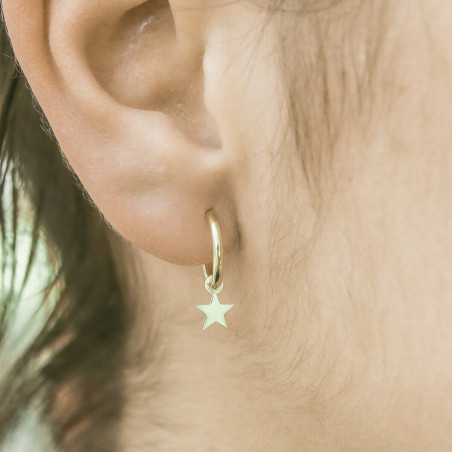 Gold star hoops