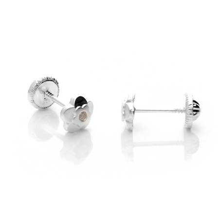Flower Earrings with Zirconia