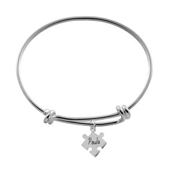 Personalized Silver Couple Bracelets