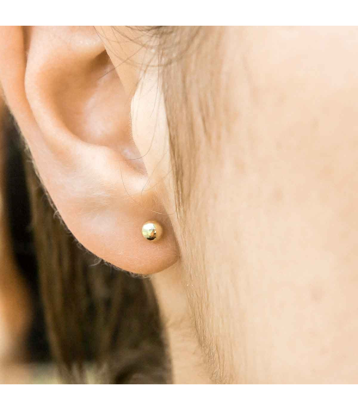 4mm gold ball deals earrings