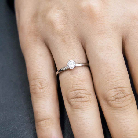 Anillos pedida oro blanco