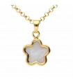 Golden Jasmine Pendant with Mother of Pearl