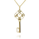 Colgante Llave de Oro Personalizada