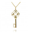 Personalized Gold Key Pendant