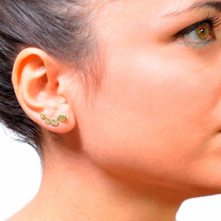 Golden circles earring