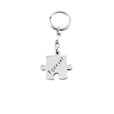 LLavero personalizado puzzle en plata de ley