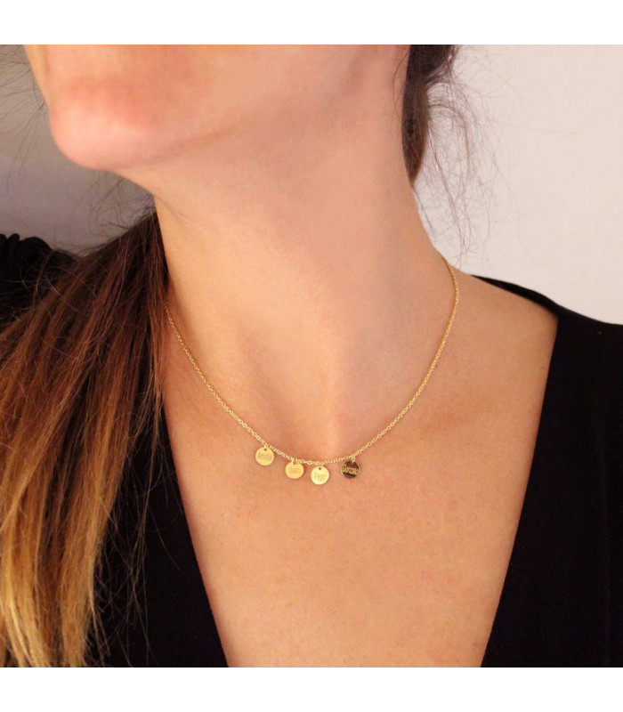 Collar medalla con nombre personalizado – chic bisuteria online