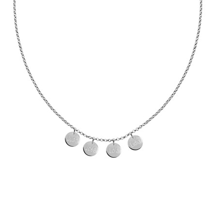 Collar Nombres con Medallas en Plata