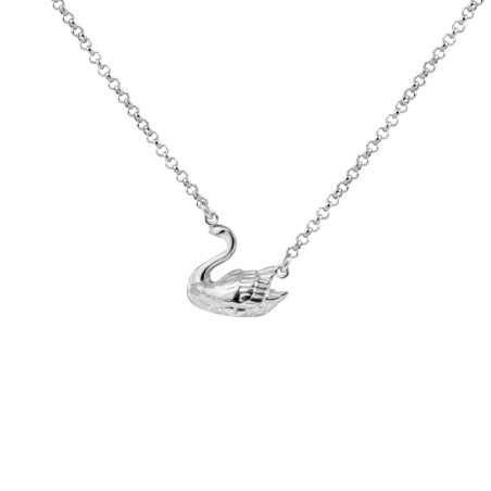 Gargantilla cisne de plata