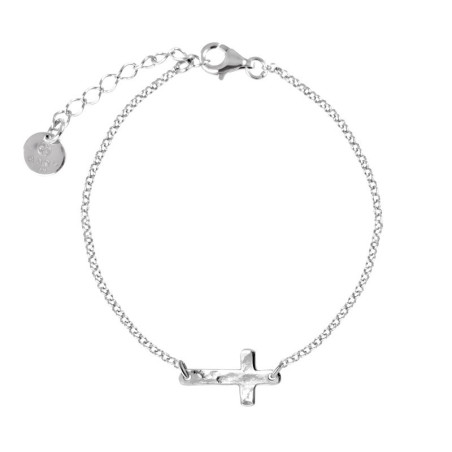 Sterling silver cross bracelet