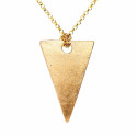 Gold Satin Triangle Necklace