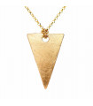 Gold Satin Triangle Necklace