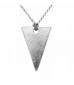 Silver Satin Triangle Necklace