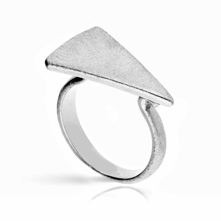 Triangle silver ring