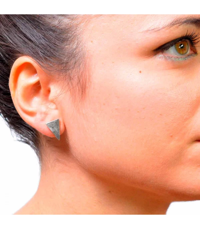 Offer silver triangle earrings