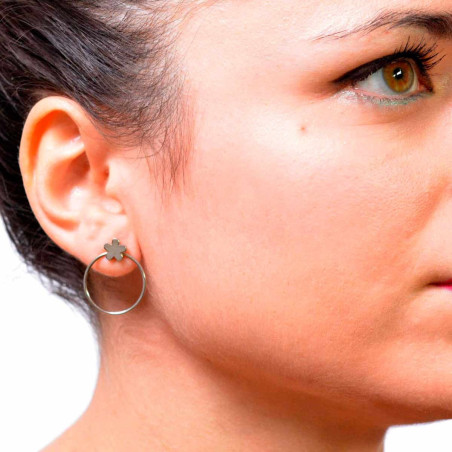 Cheap silver jasmine hoop earrings