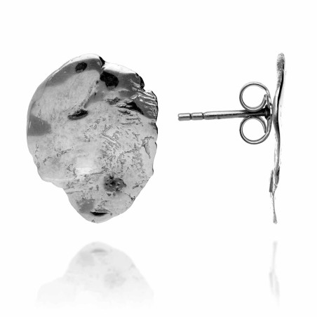 Pendientes círculo Paw en plata