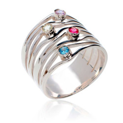 Anillos de plata con pedrería