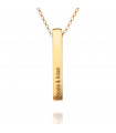 Cubic Rectangle Gold Necklace