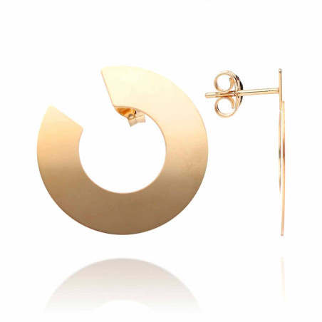 Pendientes aros aros planos dorados