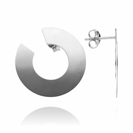Aros planos de plata de primera ley
