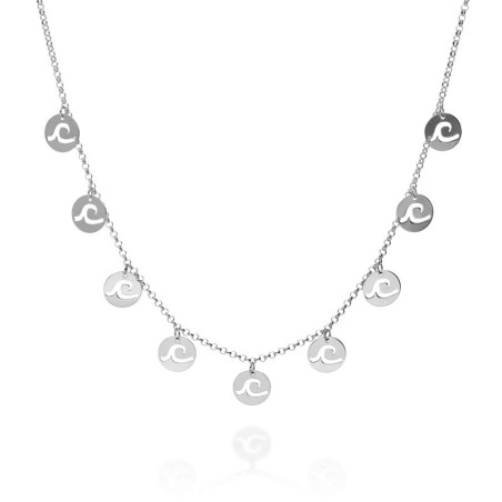 Sea waves necklace in sterling silver