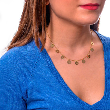 Cheap chokers compass rose gold