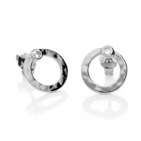 Pendientes aros con circonita