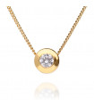 Zirconia necklace with chain in Gold