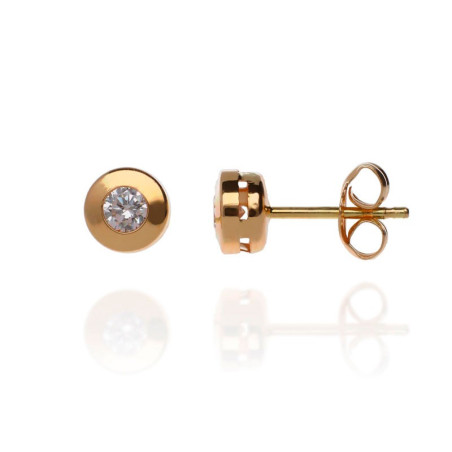 Pendientes circonita en oro