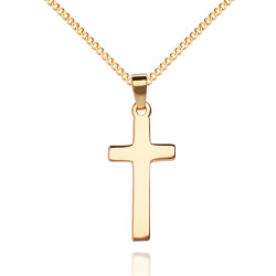 Colgante Cruz Recta en Oro