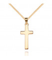 Straight Cross Pendant in Gold