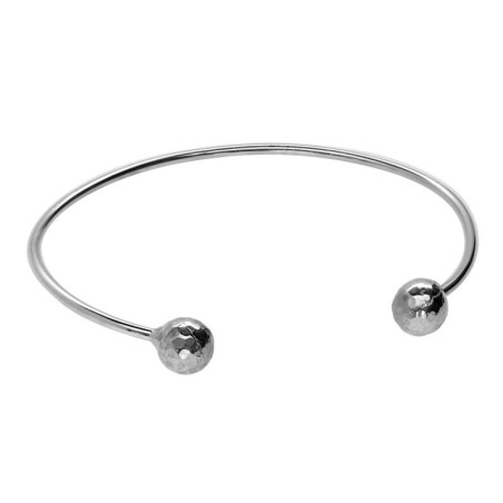 Two balls bracelet in silver