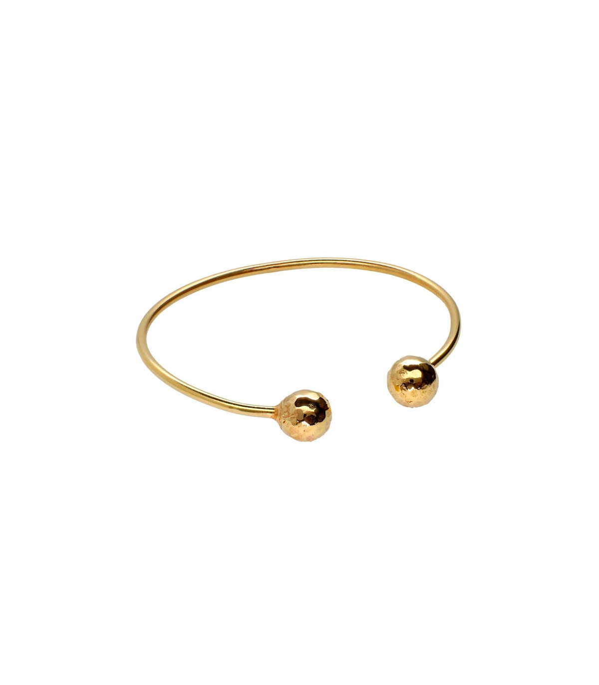 Gold bracelet with hotsell balls on end