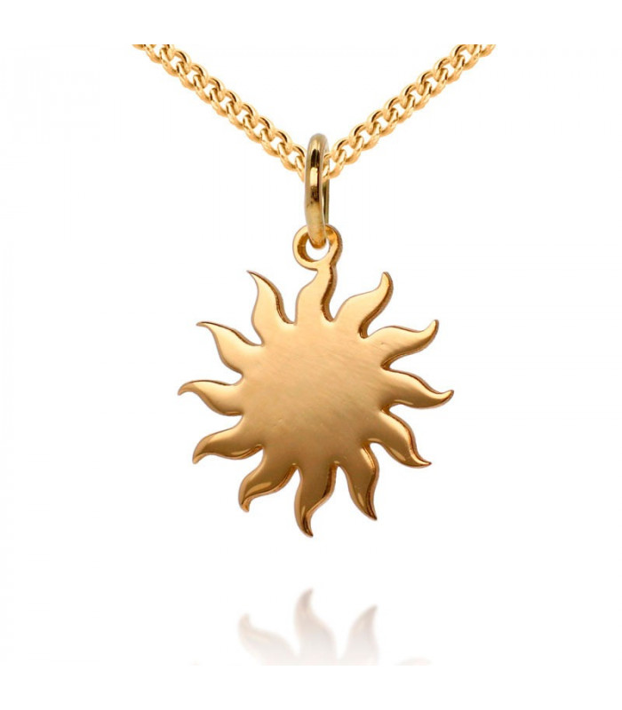 Colgante sol oro Collar sol con | Hago