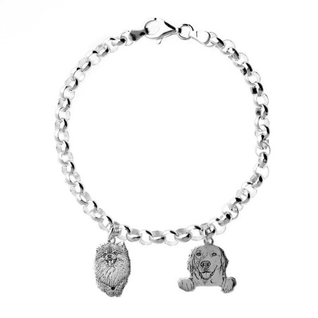 Pulsera mascota personalizada en plata