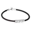 Personalized leather coordinate bracelet