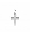 Silver cross with leather cord